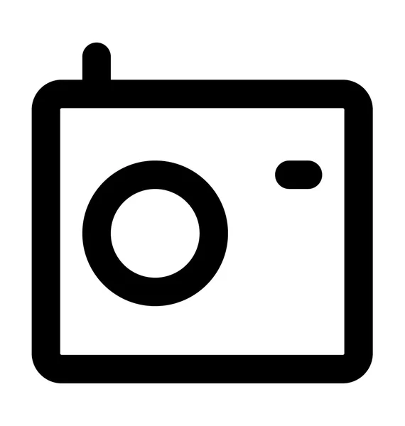Cyfrowy aparat fotograficzny pogrubiony wiersz ikona — Wektor stockowy
