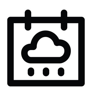 Hava Takvim kalın satırı simgesi