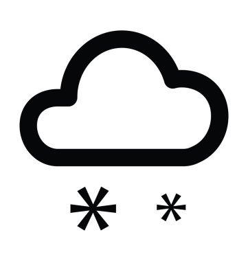 Kar düşen kalın satırı simgesi