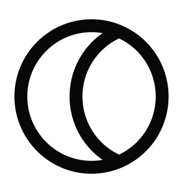 Ay faz kalın satırı simgesi