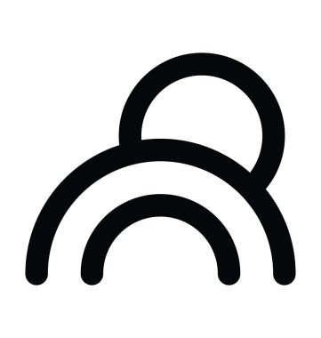 Gökkuşağı güneş kalın satırı simgesi