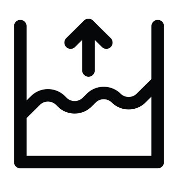 Deniz seviyesinden kalın satırı simgesi