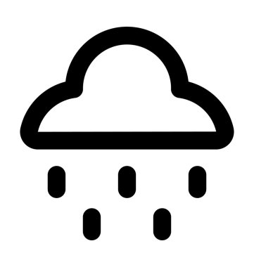 Kalın satır simgesi yağmur