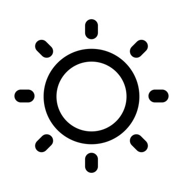 Güneş kalın satırı simgesi