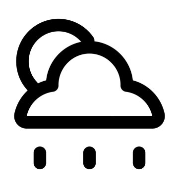 Kalın satır simgesi yağmur