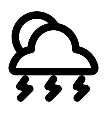 Fırtına kalın satırı simgesi