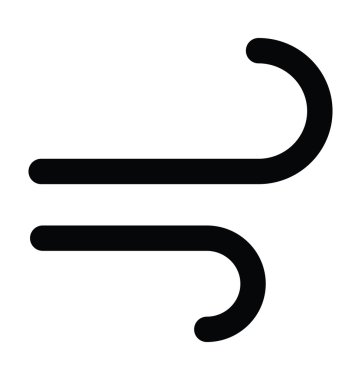 Hava öğesi kalın satır simgesi