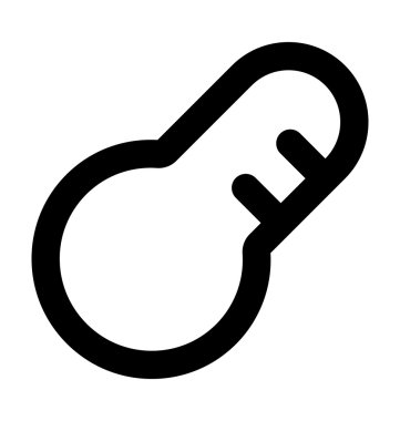 termometre kalın satırı simgesi