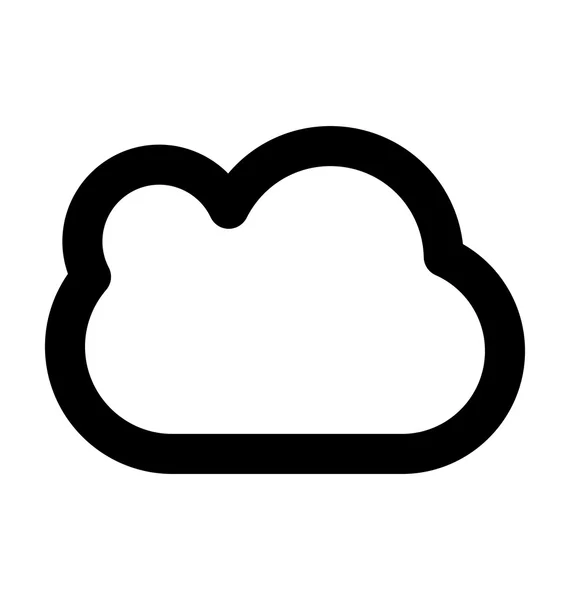 Σύννεφο τολμηρή γραμμή εικονίδιο — Διανυσματικό Αρχείο