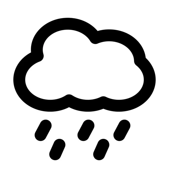 Raining Bold Line Icon — Stock Vector