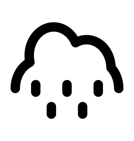 Ікона дощ смілива лінія — стоковий вектор