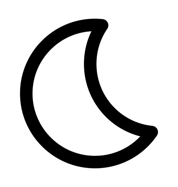 Mond fett Linie Symbol — Stockvektor