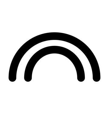 Gökkuşağı kalın satırı simgesi