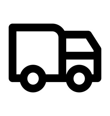 Nakliye Van kalın satır vektör simgesi