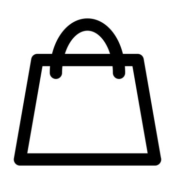 Tote Çanta kalın satır vektör simgesi
