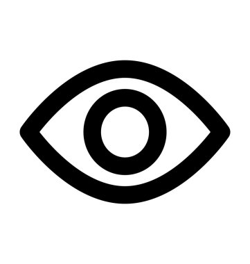 Göz kalın satır vektör simgesi