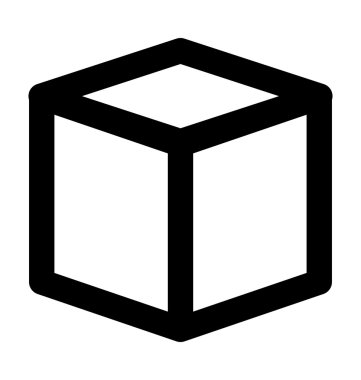 Kutusu kalın satır vektör simgesi