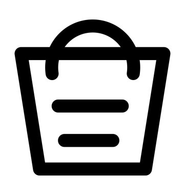 Tote Çanta kalın satır vektör simgesi