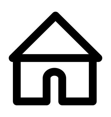 Kulübe kalın satır vektör simgesi