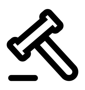 Çekiç kalın satır vektör simgesi