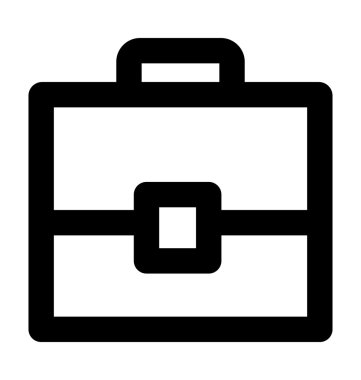 İş çanta kalın satır vektör simgesi