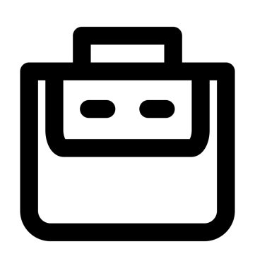 İş çanta kalın satır vektör simgesi