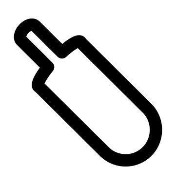 Kriket sopası kalın satır vektör simgesi