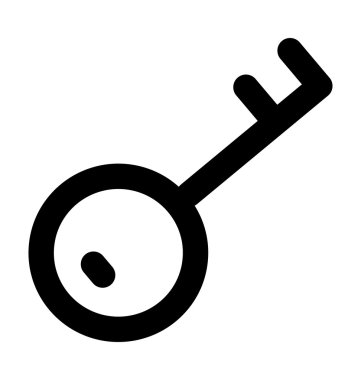 Soyunma anahtar kalın satır vektör simgesi