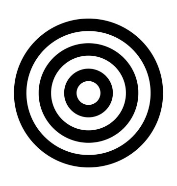 Dart tahtası kalın satır vektör simgesi