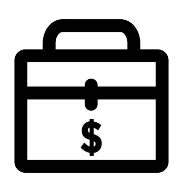 İş çanta kalın satır vektör simgesi