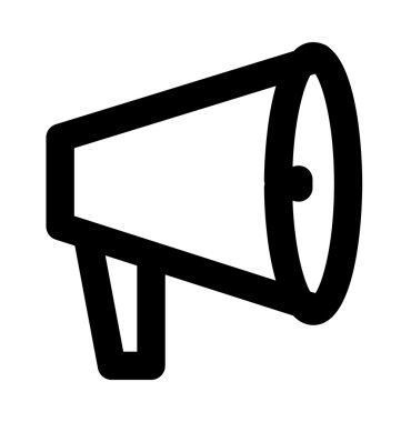 Megafon kalın satır vektör simgesi