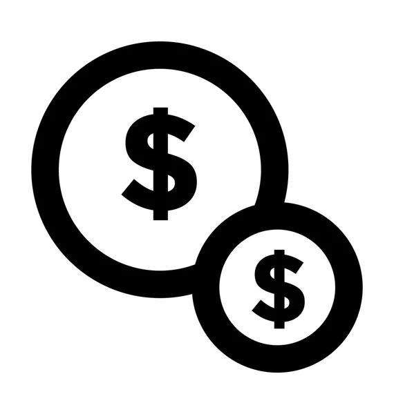 Dollar vet lijn Vector Icon — Stockvector