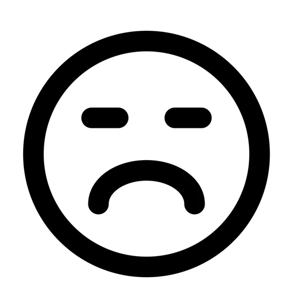 Szomorú Smiley félkövér szedésű sor Vector Icon — Stock Vector