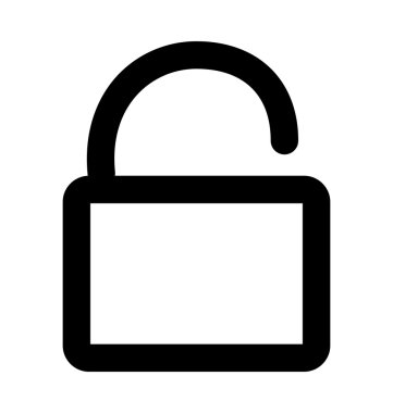 Kalın satır vektör simgesi kilidini