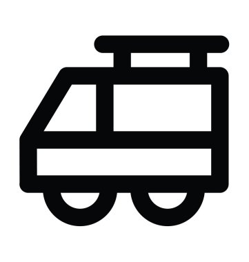 Tur Van kalın satır vektör simgesi