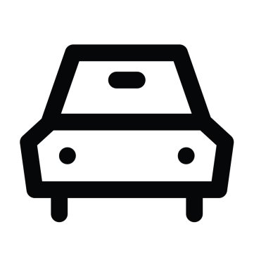 Hatchback kalın satır vektör simgesi