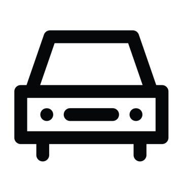 Hatchback kalın satır vektör simgesi