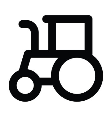 Ekskavatör kalın satır vektör simgesi