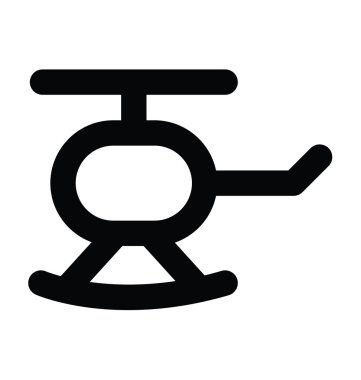 Helikopter kalın satır vektör simgesi