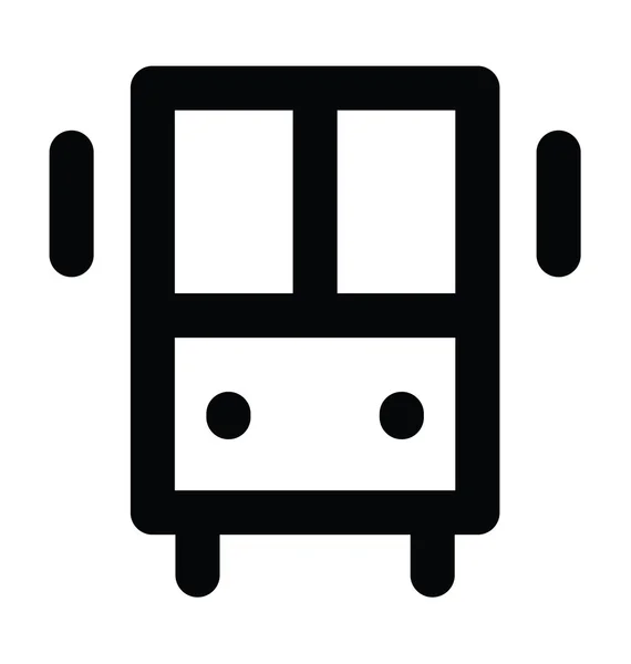 Školní autobus odvážné linie vektorové ikony — Stockový vektor