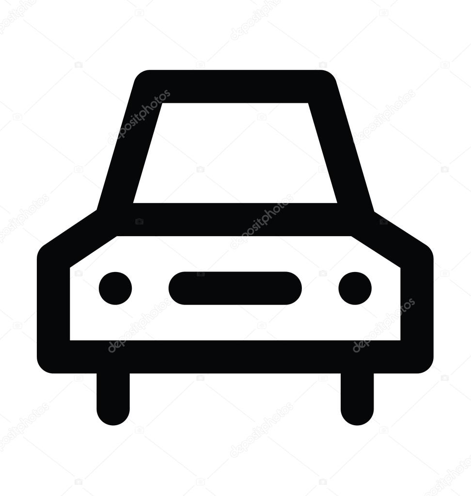 Luxury Car Bold Line Vector Icon