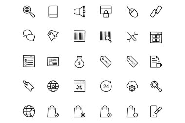 Online marketing Vector Line Icons 4