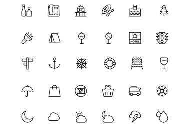 Tourism Vector Line Icons 3