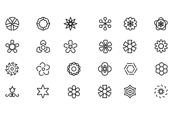 Flowers and Floral Vector Line Icons 5 Stock Vector