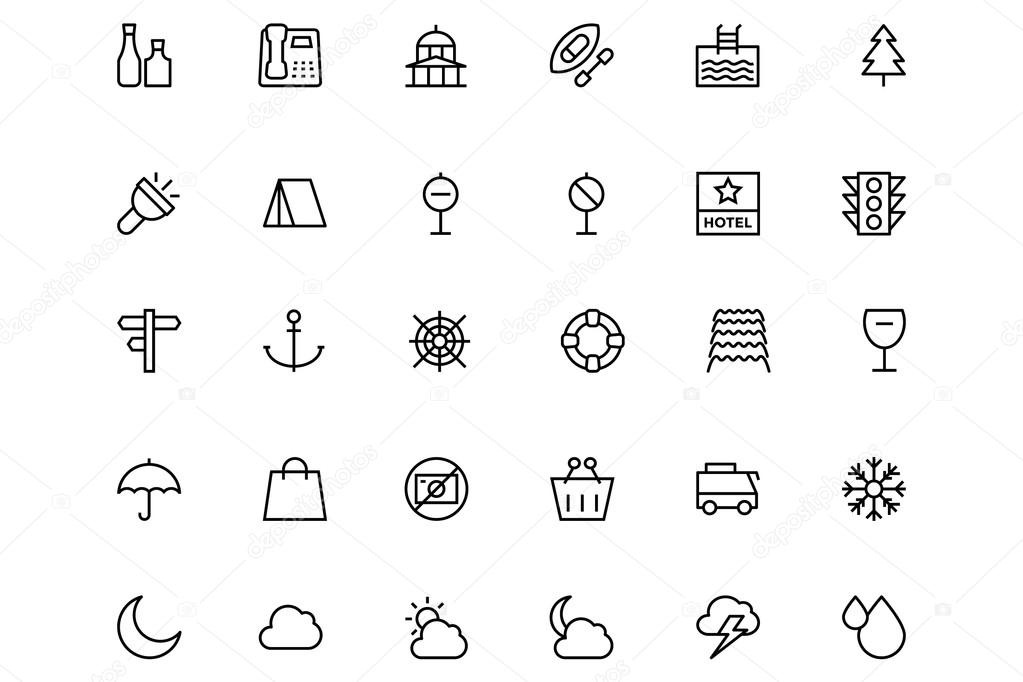 Tourism Vector Line Icons 3