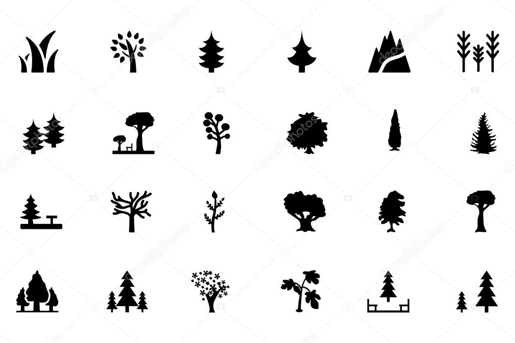 Forest Vector Solid Icons 1