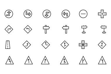 Road Outline Vector Icons 2