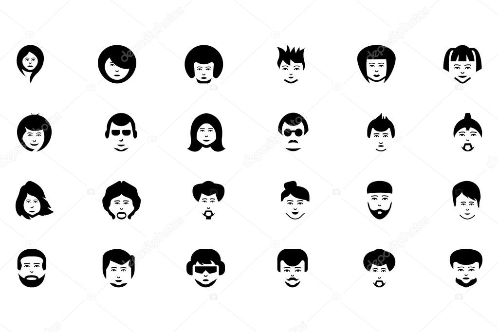 Faces Vector Icons 1