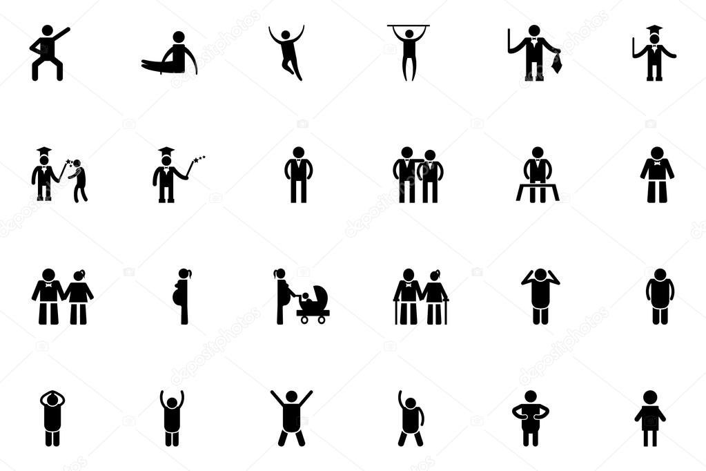 Human Vector Icons 10 Stock Vector by ©vectorsmarket 96103032