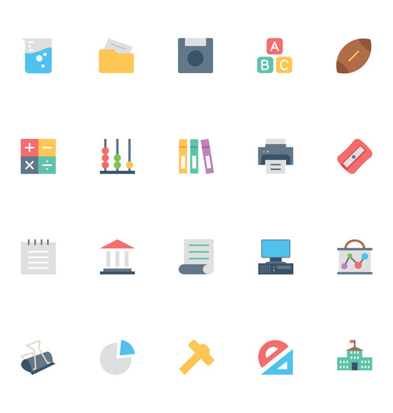 Flat Education Vector Icons 4